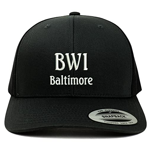 Trendy Apparel Shop BWI Baltimore Embroidered Retro Fit Trucker Mesh Cap