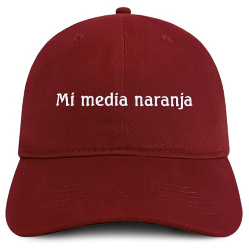 Trendy Apparel Shop Mi Media Naranja Embroidered Cotton Low Profile Dad Hat