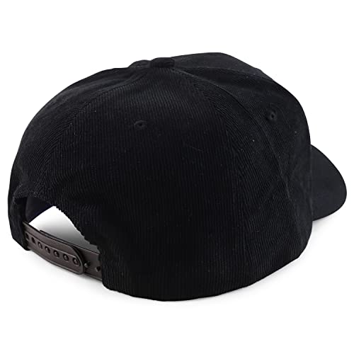 Trendy Apparel Shop Oversized XXL Structured Corduroy Curved Bill Snapback Baseball Cap