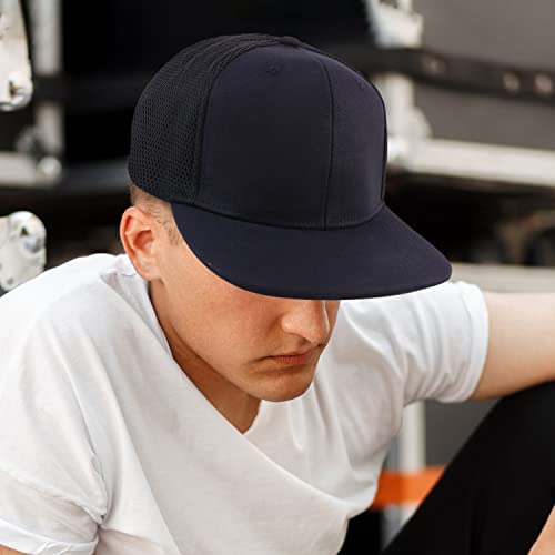 Trendy Apparel Shop XXL Oversize Air Mesh Back Flatbill Baseball Cap
