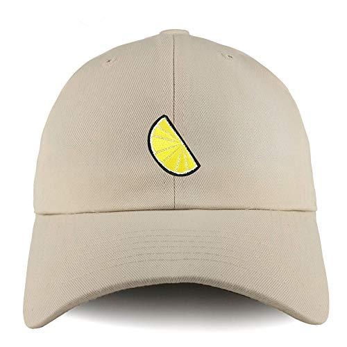 Trendy Apparel Shop Lemon Patch Solid Cotton Unstructured Dad Hat