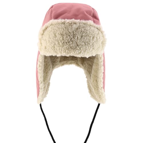 Trendy Apprel Shop Warm Winter Fur Ear Flaps Sherpa Lined Trooper Hat