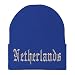 Trendy Apparel Shop Netherlands Old English Embroidered Long Cuff Beanie