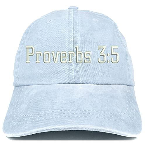 Trendy Apparel Shop Proverbs 3:5 Washed Pigment Dyed Baseball Cap