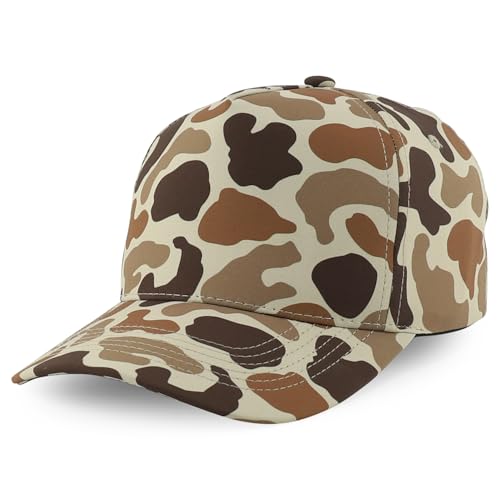 Trendy Apparel Shop A Frame 5 Panel Structured Crown Duck Camo Baseball Cap
