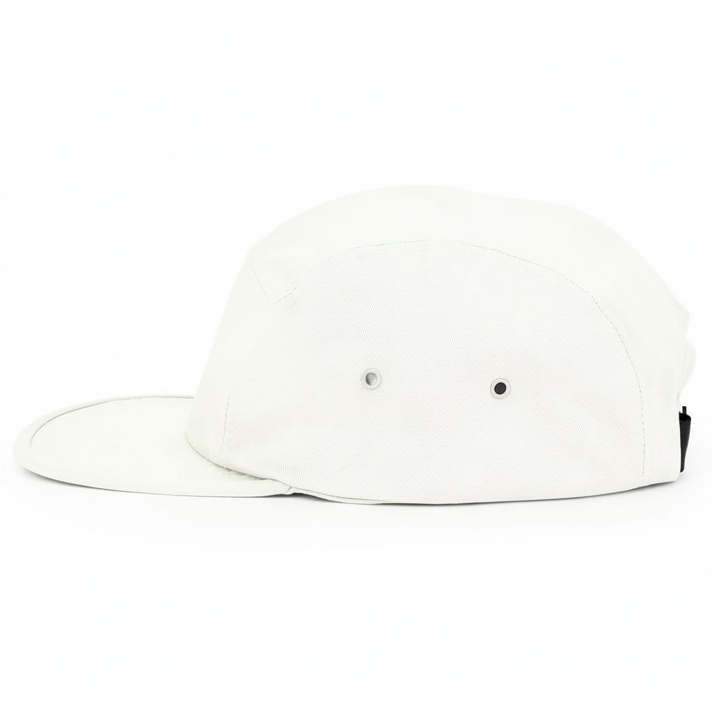 Trendy Apparel Shop XXL Oversized 5 Panel Cotton Bicycle Rider Cap - White - 2XL