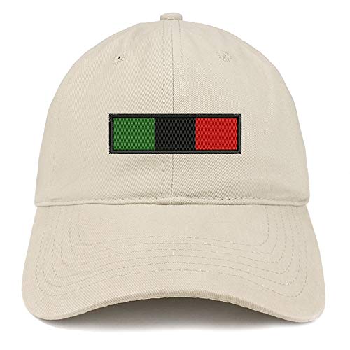 Trendy Apparel Shop Africa Green Black RED Flag Embroidered Soft Crown 100% Brushed Cotton Cap