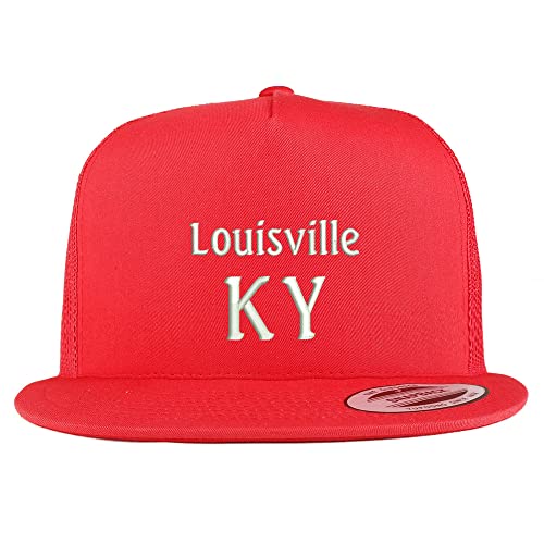 Trendy Apparel Shop Louisville KY Embroidered 5 Panel Flatbill Trucker Cap