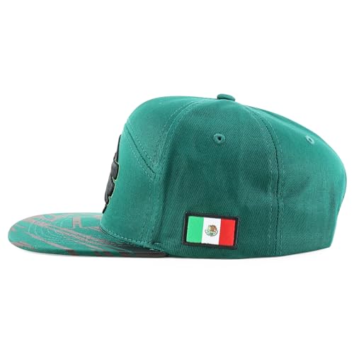 Trendy Apparel Shop Hecho En Mexico 7 Panel Flat Bill Snapback Cap
