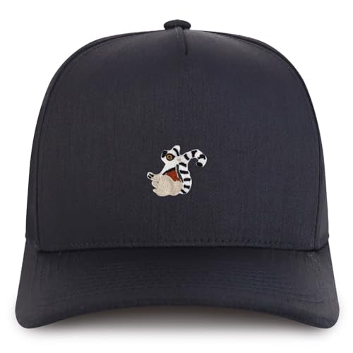 Trendy Apparel Shop Lemur Patch Cotton 5 Panel Structured Snapback Cap