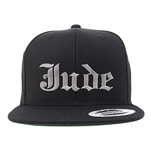Trendy Apparel Shop Jude Old English Embroidered Flatbill Snapback
