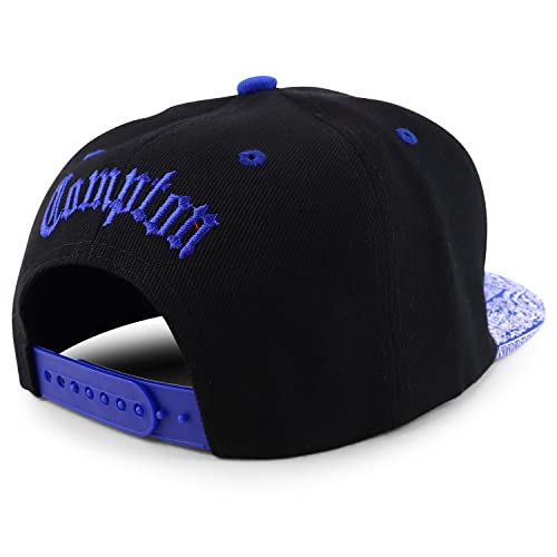 Trendy Apparel Shop Compton Old English Font Embroidered Bandana Flatbill Cap