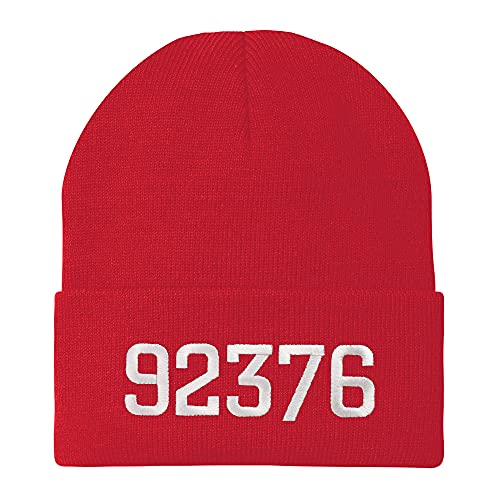 Trendy Apparel Shop 92376 Rialto CA Old English Embroidered Long Cuff Beanie