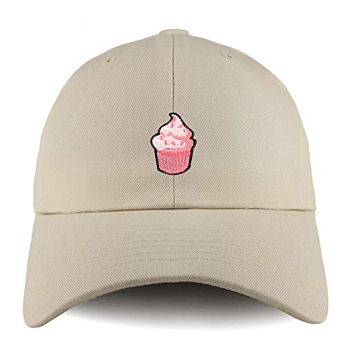Trendy Apparel Shop Cupcake Patch Solid Cotton Unstructured Dad Hat