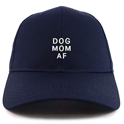 Trendy Apparel Shop Dog Mom AF Embroidered Sturctured Baseball Cap