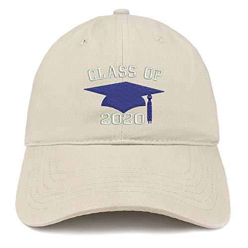 Trendy Apparel Shop Class of 2020 Embroidered Soft Crown 100% Brushed Cotton Cap