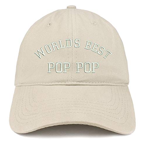 Trendy Apparel Shop World's Best Pop Pop Embroidered Soft Brushed Cotton Cap
