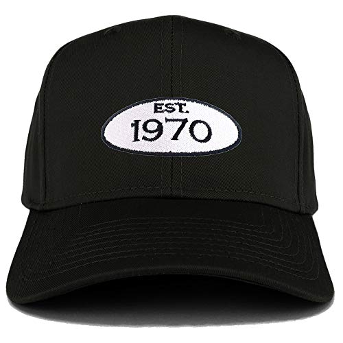Trendy Apparel Shop Established 1970 Patch 50th Birthday Structure Baseball Cap