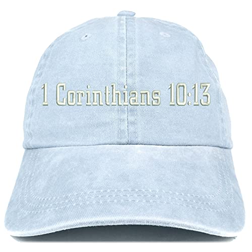 Trendy Apparel Shop 1 Corinthians 10:13 Washed Pigment Dyed Baseball Cap
