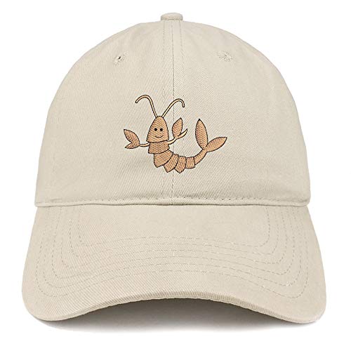 Trendy Apparel Shop Lobster Embroidered Soft Crown 100% Brushed Cotton Cap