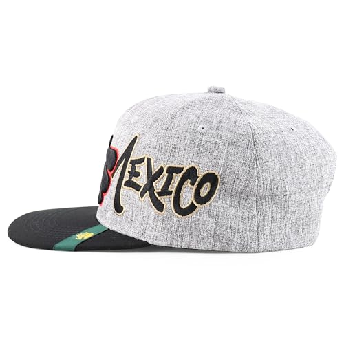 Trendy Apparel Shop Mexico Eagle Embroidered Flatbill Snapback Cap