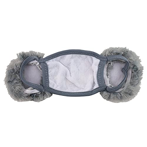 Trendy Apparel Shop Kids Winter Animal Face Breathable Bear Fur Mask & Earmuffs