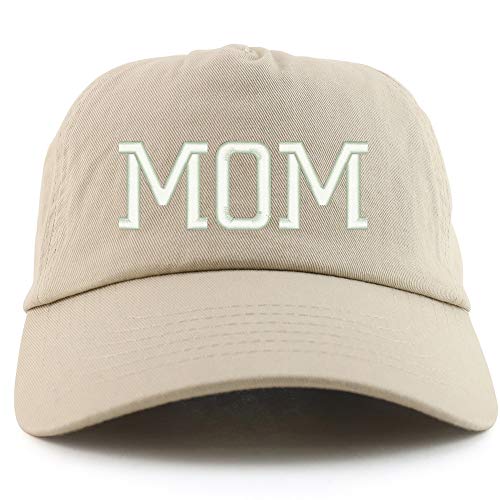 Trendy Apparel Shop Mom Embroidered 5 Panel Unstructured Soft Crown Baseball Cap