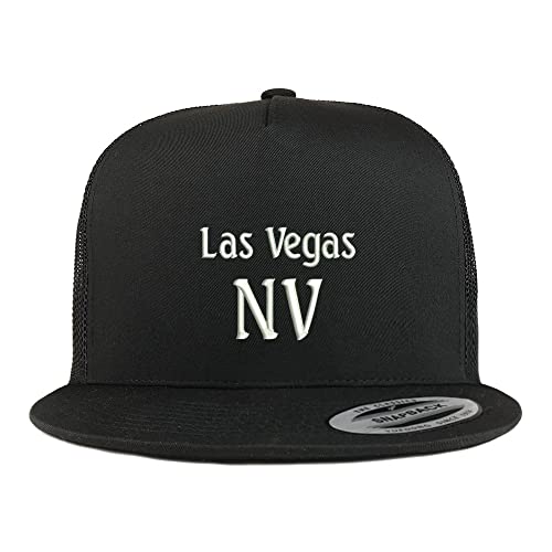 Trendy Apparel Shop Las Vegas NV Embroidered 5 Panel Flatbill Trucker Cap