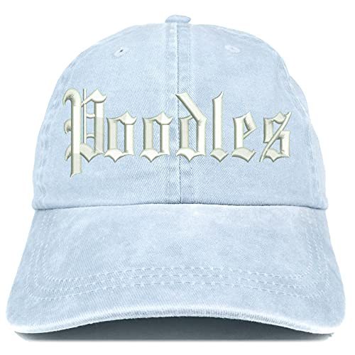 Trendy Apparel Shop Old English Poodles Washed Pigment Dyed Baseball Cap