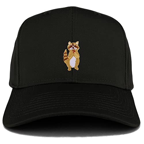 Trendy Apparel Shop Racoon Patch Strutured Baseball Cap