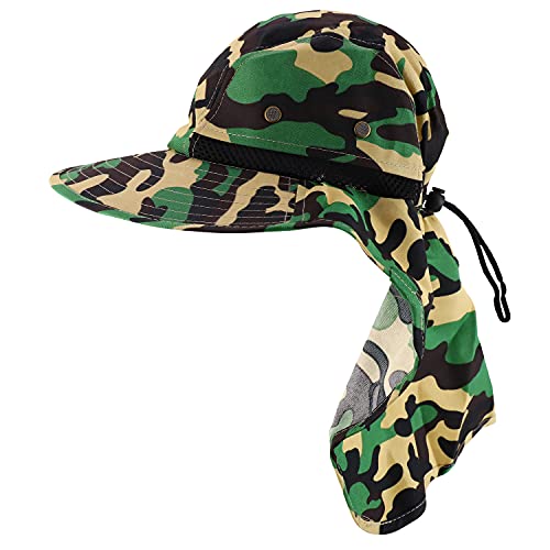 Trendy Apparel Shop Outdoorsman Sport Activity Large Bill Flap Boonie Mesh Cap