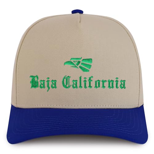 Trendy Apparel Shop Baja California Mexico City Embroidered 5 Panel Structured Baseball Cap