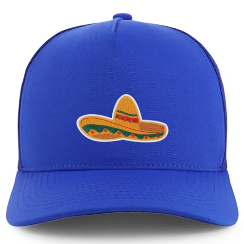 Trendy Apparel Shop Mexican Fiesta Sombrero Embroidered Patch Trucker Cap
