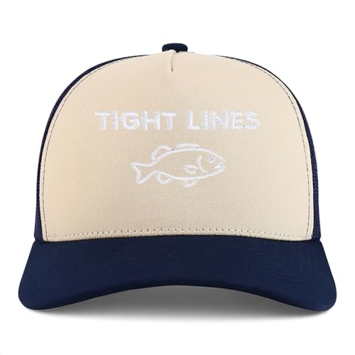 Trendy Apparel Shop Tight Lines Embroidered 5 Panel Snapback Trucker Cap