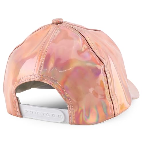 Trendy Apparel Shop Metallic Shiny Reflective Snapback Baseball Cap