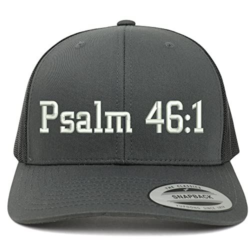 Trendy Apparel Shop Psalm 46:1 6 Panel Trucker Mesh Cap