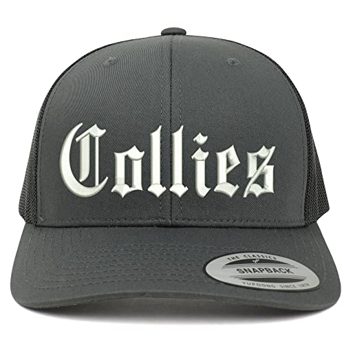 Trendy Apparel Shop Old English Collies 6 Panel Trucker Mesh Cap