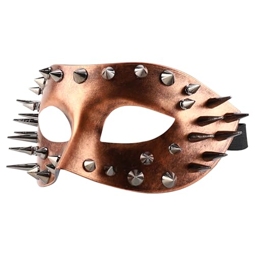Trendy Apparel Shop Steampunk Spike Metallic Masquerade Mask Costume Accessory