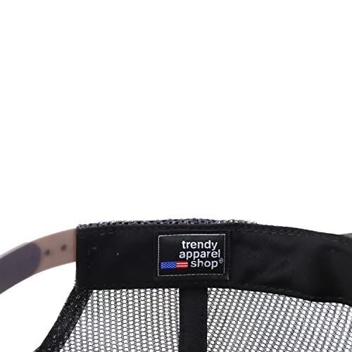 Trendy Apparel Shop Made in USA Structured 6 Panel Flatbill Snapback Mesh Back Cap