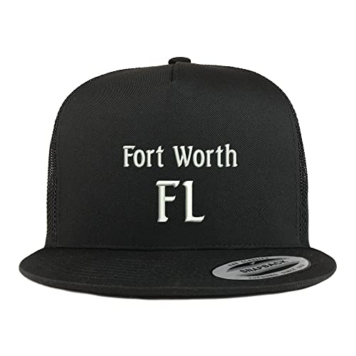 Trendy Apparel Shop Fort Worth FL Embroidered 5 Panel Flatbill Trucker Cap