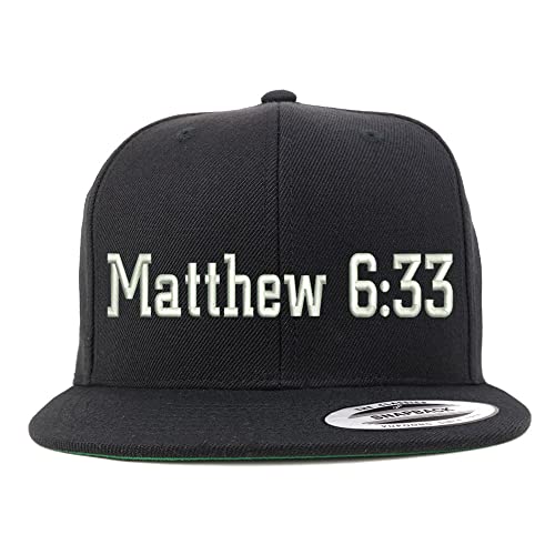 Trendy Apparel Shop Matthew 6:33 Embroidered Flatbill Snapback