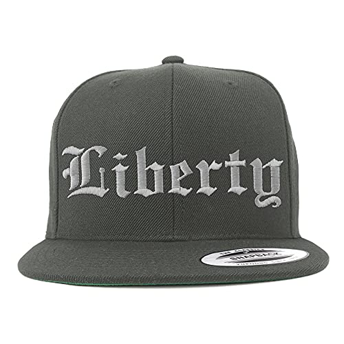 Trendy Apparel Shop Liberty Old English Embroidered Flatbill Snapback