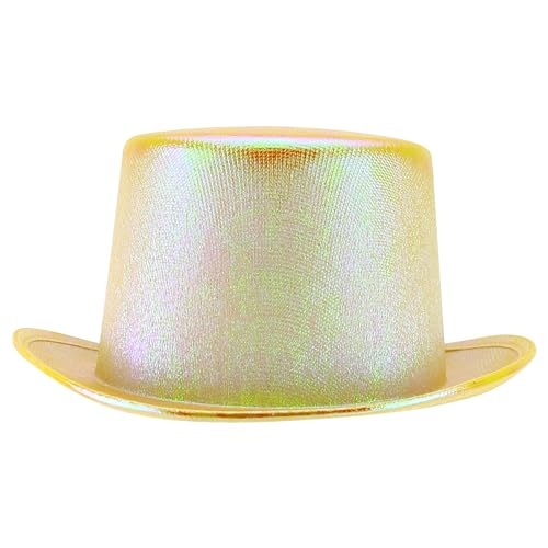 Trendy Apparel Shop Party Costume Metallic Glitter Top Hat