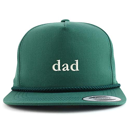 Trendy Apparel Shop Dad Embroidered 5 Panel Flatbill Braid Snapback Golf Cap