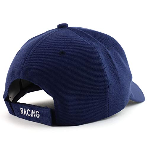 Trendy Apparel Shop Racing 3D Embroidered Flame Car Race Flag Baseball Cap
