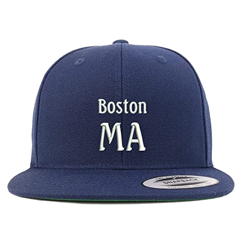 Trendy Apparel Shop Boston MA Embroidered Flatbill Snapback