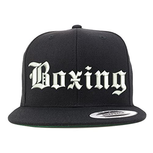 Trendy Apparel Shop Old English Boxing Embroidered Flatbill Snapback