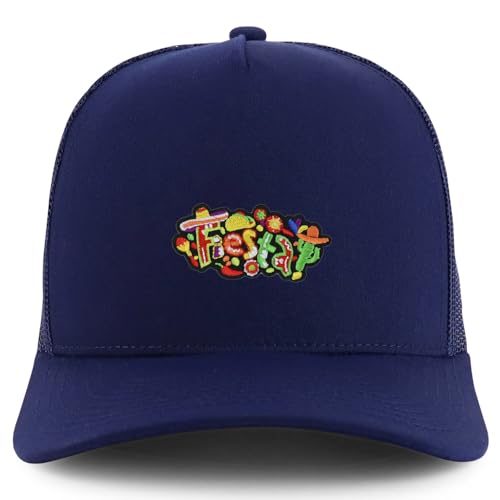 Trendy Apparel Shop Mexican Fiesta Party Embroidered Patch Trucker Cap