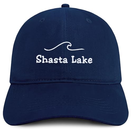 Trendy Apparel Shop Shasta Lake Embroidered Cotton Unstructured Low Profile Dad Hat