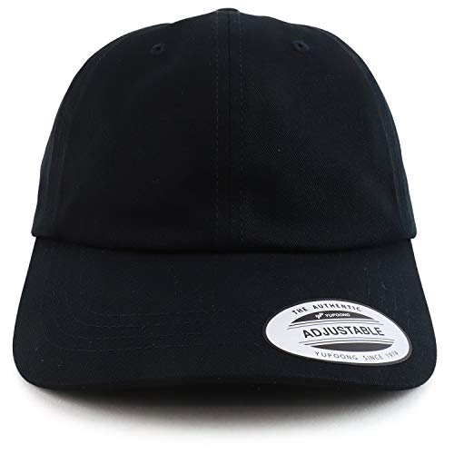 Trendy Apparel Shop Oversize XXL Plain Unstructured Soft Crown Cotton Cap